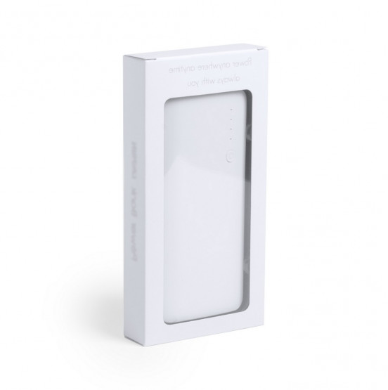 Power bank z nadrukiem logo 10000 mAh,  gadżet zielonego koloru