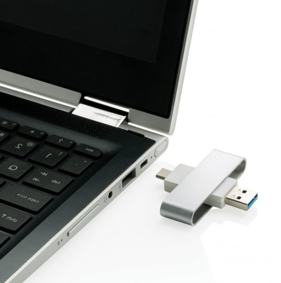 Obrotowy pendrive USB z nadrukiem logo