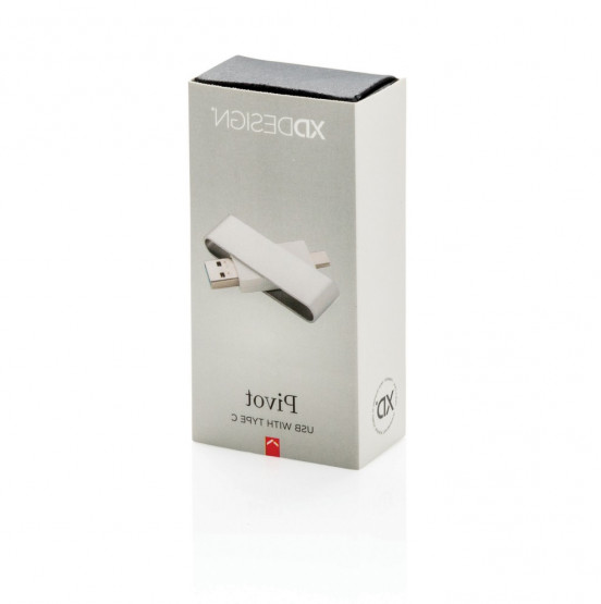 Obrotowy pendrive USB z nadrukiem logo