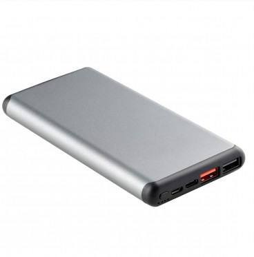 Indukcyjny 10w power bank 10000 mAh Mauro Conti z przyssawkami   - grafitowego koloru