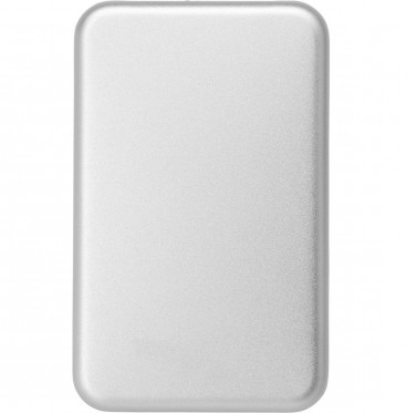 Power bank reklamowy 4000 mAh, ładowarka słoneczna - srebrny