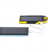 Żółty power bank reklamowy 4000 mAh, ładowarka słoneczna - żółty